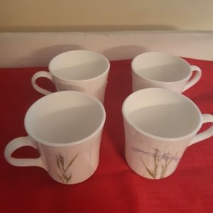 Corningware Tea Cups shadow iris Microwave Safe Made in USA Set of